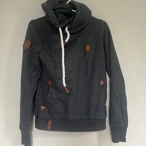NAKETANO hoodie with leather accents imported from Germany